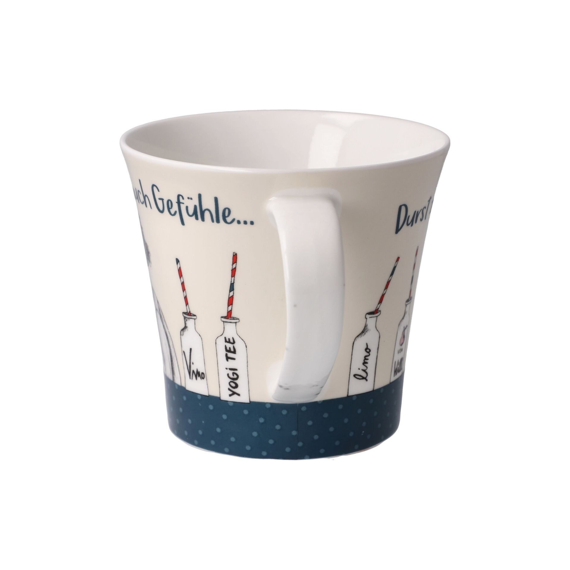 Goebel Tasse Männergefühle 10.5x9.5x13.5 cm, Porzellan, Spülmaschinengeeignet; Mikrowellengeeignet