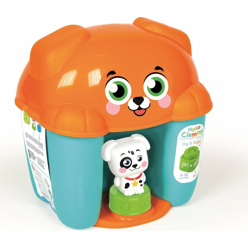 Clementoni® Hund & Welpe Eimer Konstruktions-Spielset, (Packung)