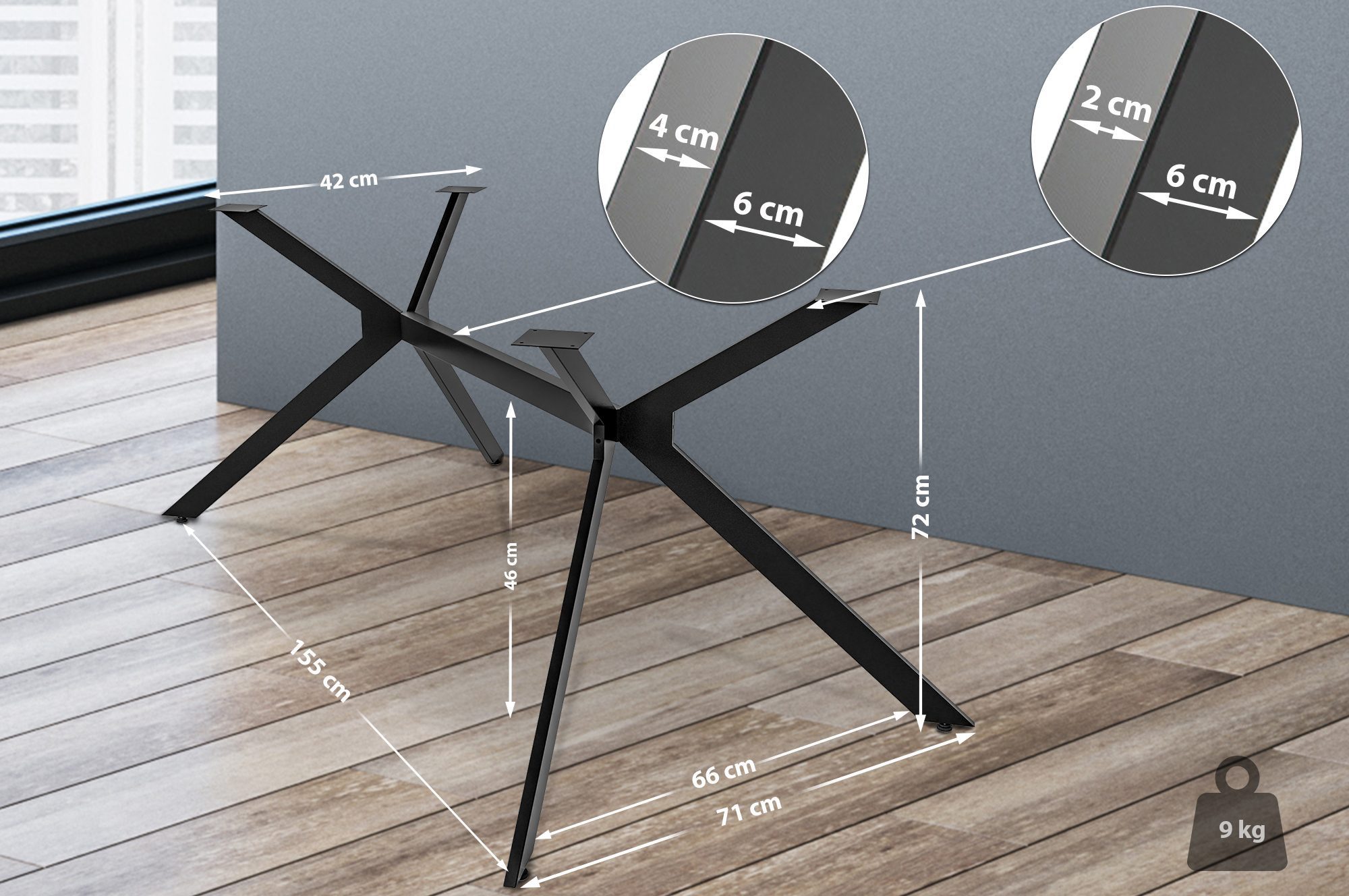 CLP Esstisch Cascada, Tischbeine für DIY-Tische in Industrial-Stil günstig online kaufen