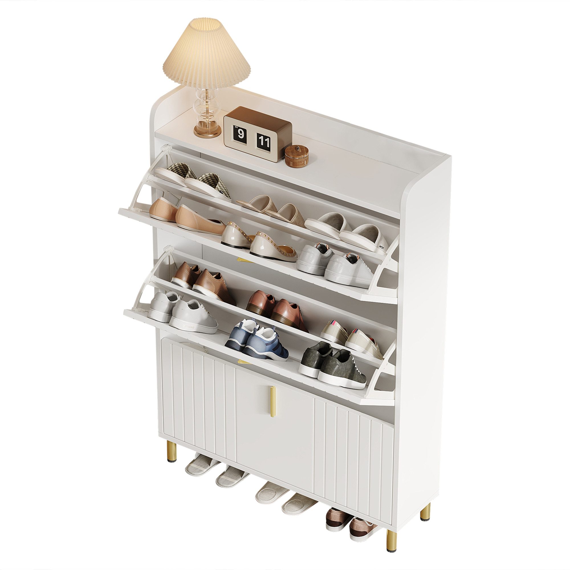 OKWISH Schuhschrank Schuhregal Schuhkipper Schmal (Schuhkommode, günstig online kaufen