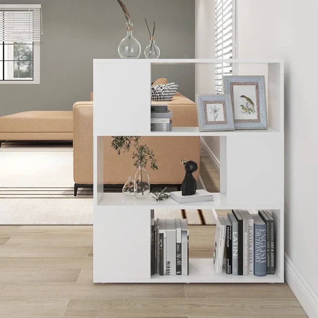 vidaXL Bücherregal Bücherregal Raumteiler Weiß 80x24x94 günstig online kaufen