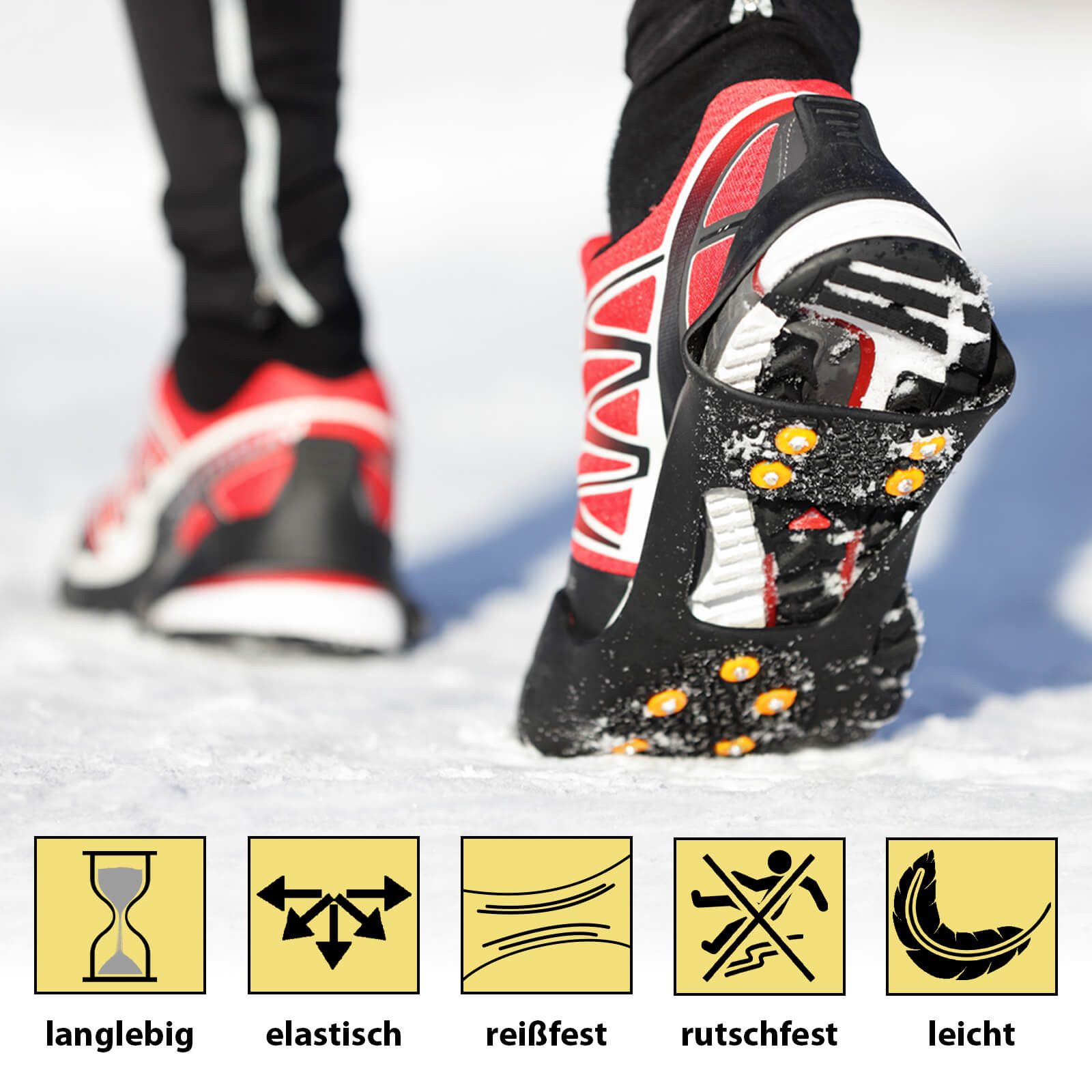 ALPIDEX Spikes ALPIDEX Anti Rutsch Schuh Spikes Ice Grips in verschiedenen Größen – Bild 3 von 5