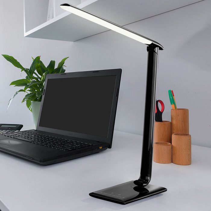 WOFI Schreibtischlampe LED-Leuchtmittel fest verbaut Tageslichtweiß Schreibtischlampe Schreibtischlampe LED Tischlampe Dimmbar