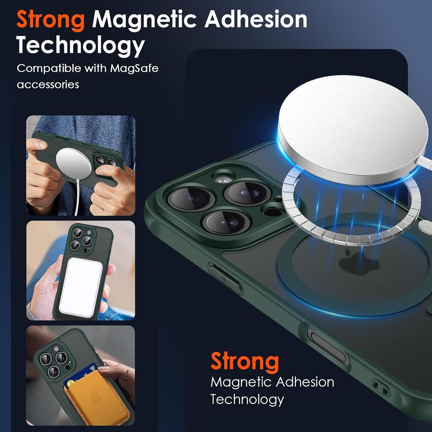 CoolGadget Handyhülle für Apple iPhone 16 Pro 6,3 Zoll, Kamera Schutz Hülle Silikon Hard Case Schutzhülle für Magsafe Zubehör – Bild 4 von 5