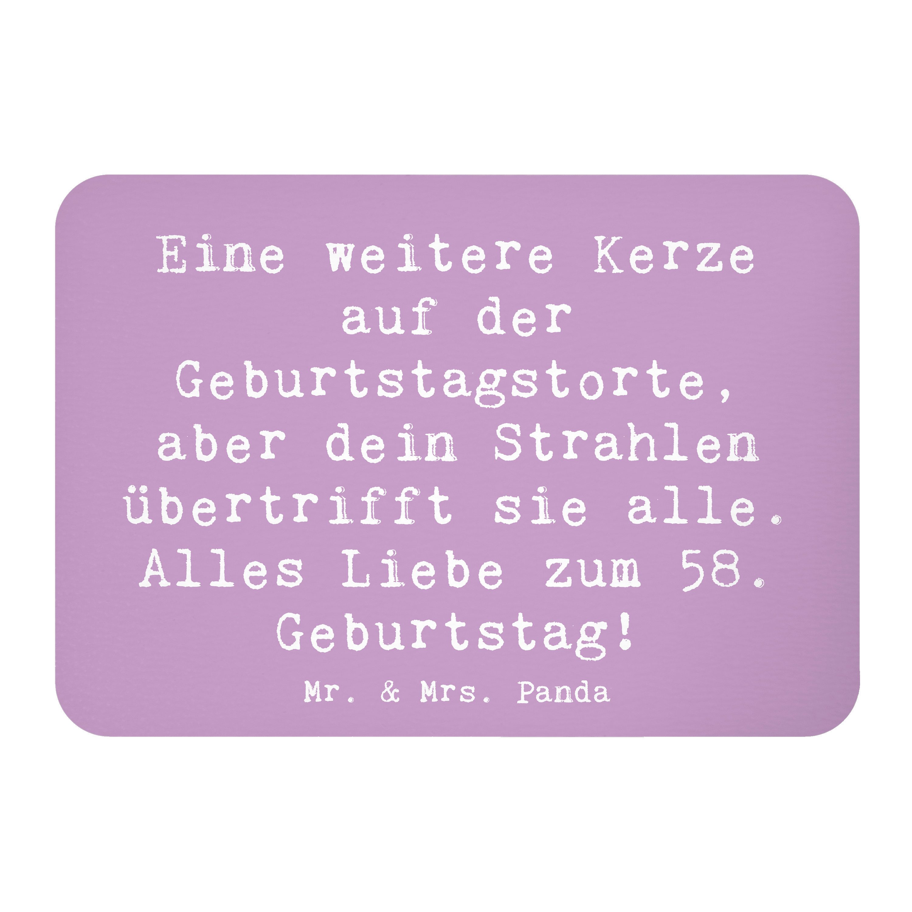 Magnet Spruch 58. Geburtstag Glanz - Lavendeltraum - Geschenk, alles Liebe z