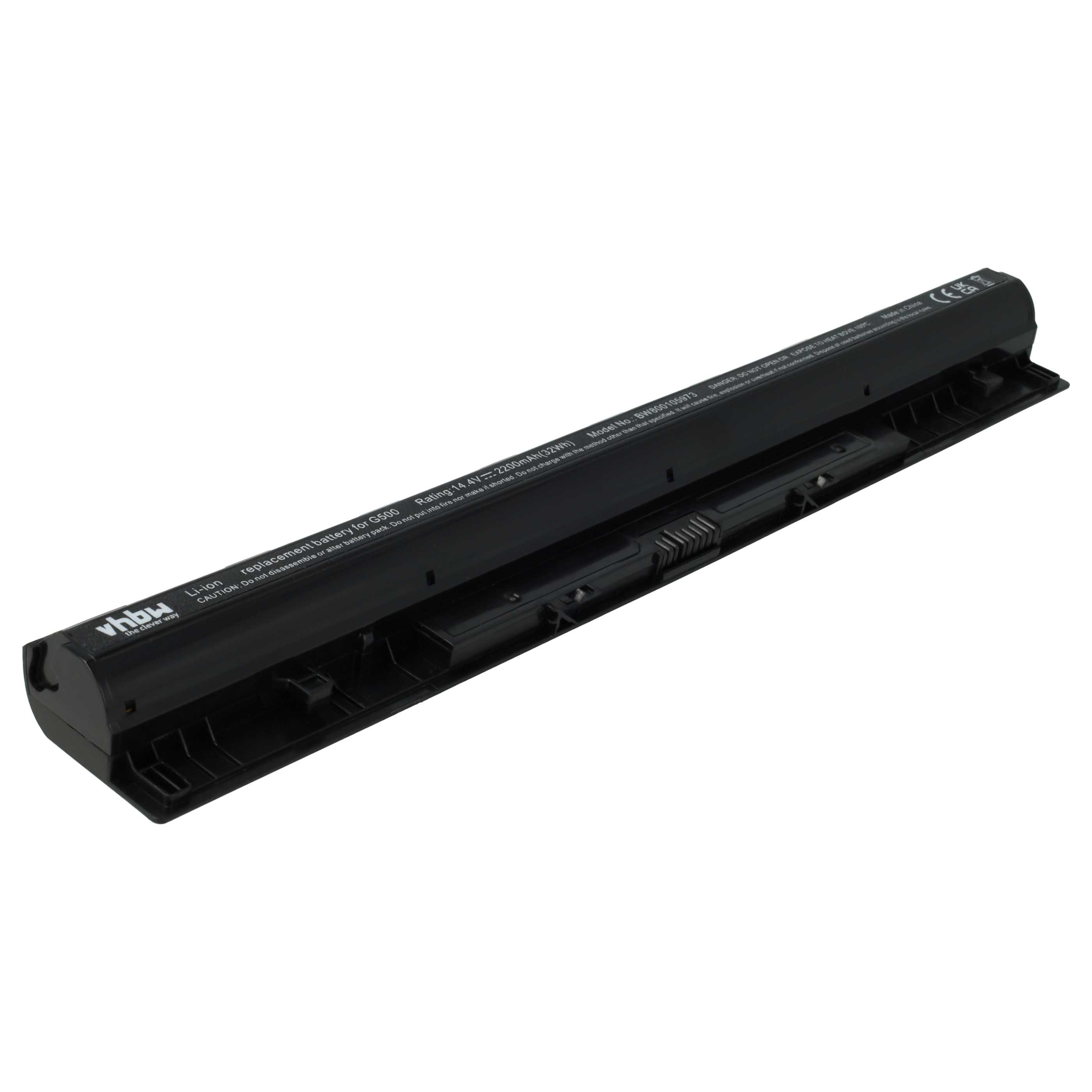 vhbw Akku passend für Lenovo G40-70M, G40-70, G40-45, G40-30, G50, G500S, Laptop-Akku Akku Li-Ion 2200 mAh (14,4 V, 1 St), Leistungsfähiger Austausch-Akku für Notebook, Wiederaufladbar, Jede