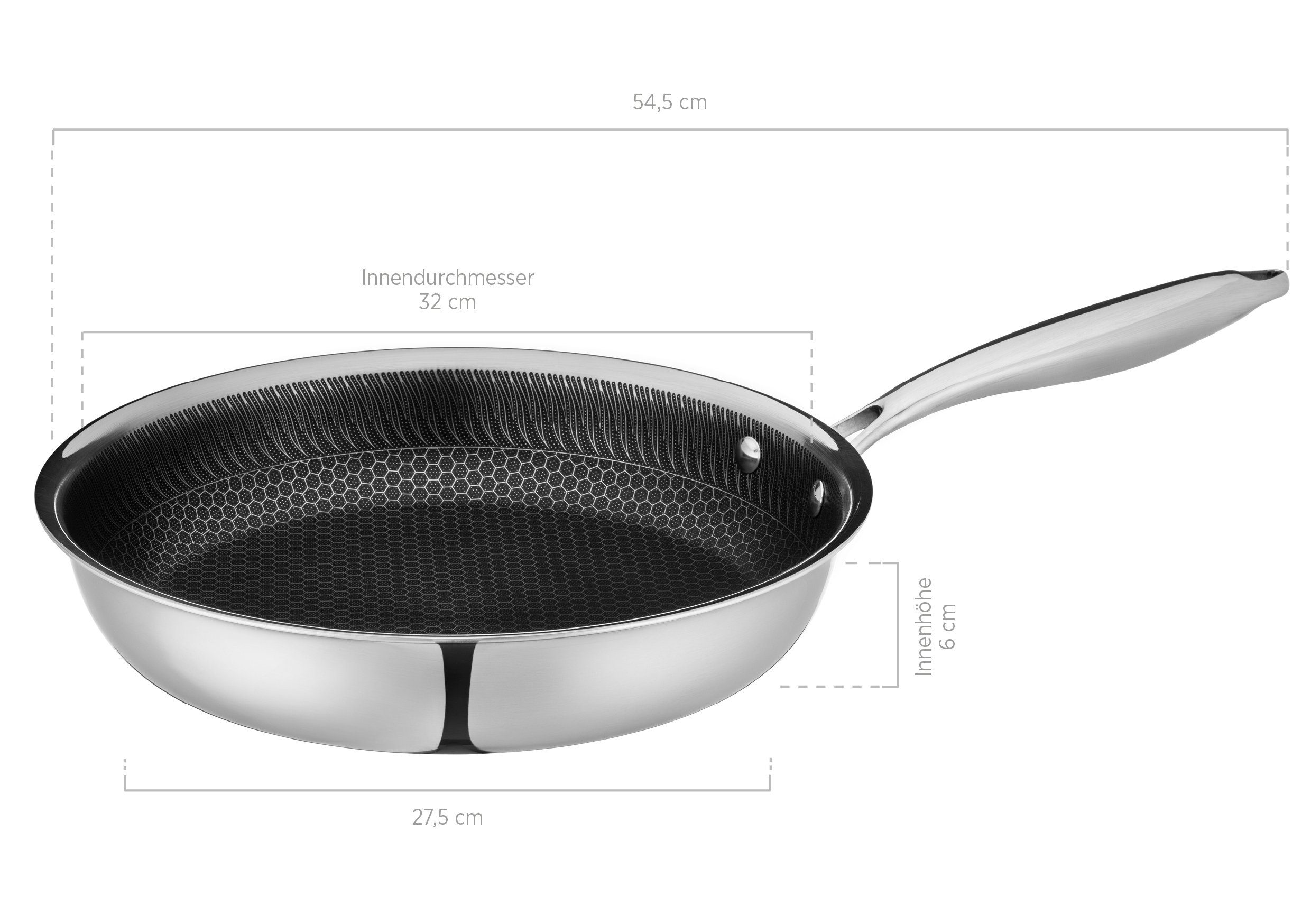 MÄSER Bratpfanne Hestia, Edelstahl 18/10, Dank des Edelstahlgriffs ist die  Pfanne ofenfest bis 250°C