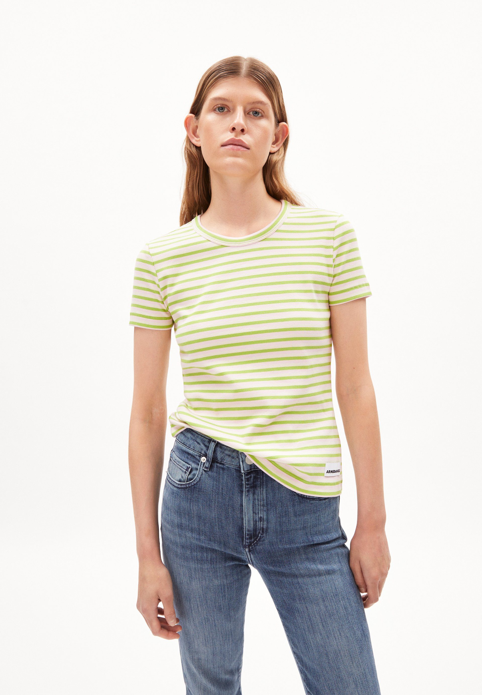 Armedangels T-Shirt KARDAA STRIPES (Regular Fit) Rundhalsausschnitt