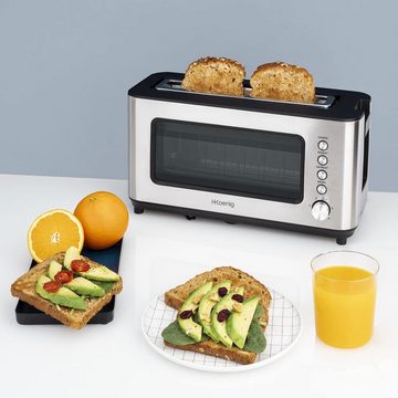 H.Koenig Toaster VIEW7 Toaster mit Schaufenster, 1200 W