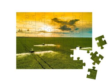 puzzleYOU Puzzle Landwirtschaftliche Maschinen bei der Arbeit, 48 Puzzleteile, puzzleYOU-Kollektionen Landwirtschaft