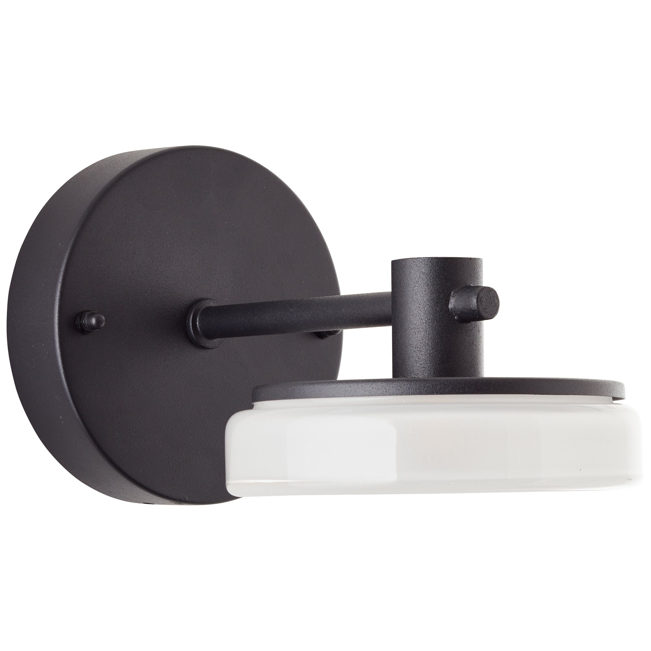 Seaham 1x LED Metall/Glas, schwarz, Brilliant Außen-Wandleuchte integrie Seaham, Außenwandleuchte LED LED sand