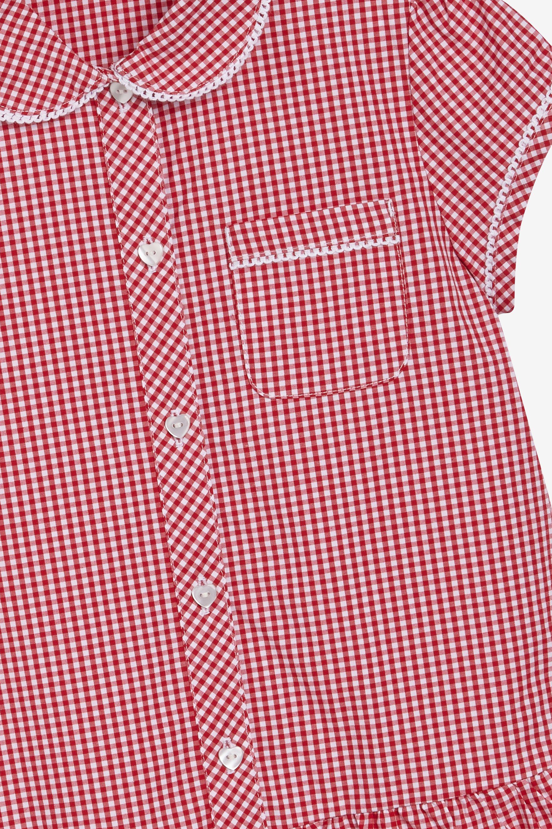 Karokleid und (1-tlg) Vichy-Karos Red Baumwolle Next Schulkleid mit