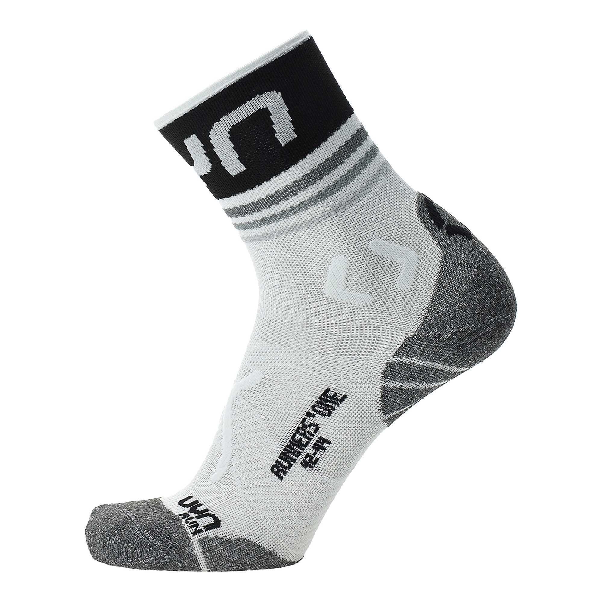 UYN Sportsocken Herren Running Socken - One Short Socks, Sneaker White - Black