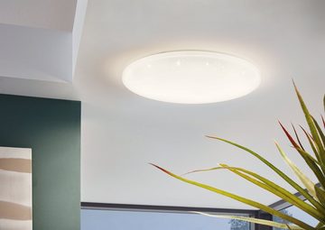 EGLO LED Deckenleuchte Pogliola-s, Leuchtmittel inklusive, Ø 50 cm, LED Deckenleuchte, Wohnzimmerlampe, Lampe weiß, Küchenlampe