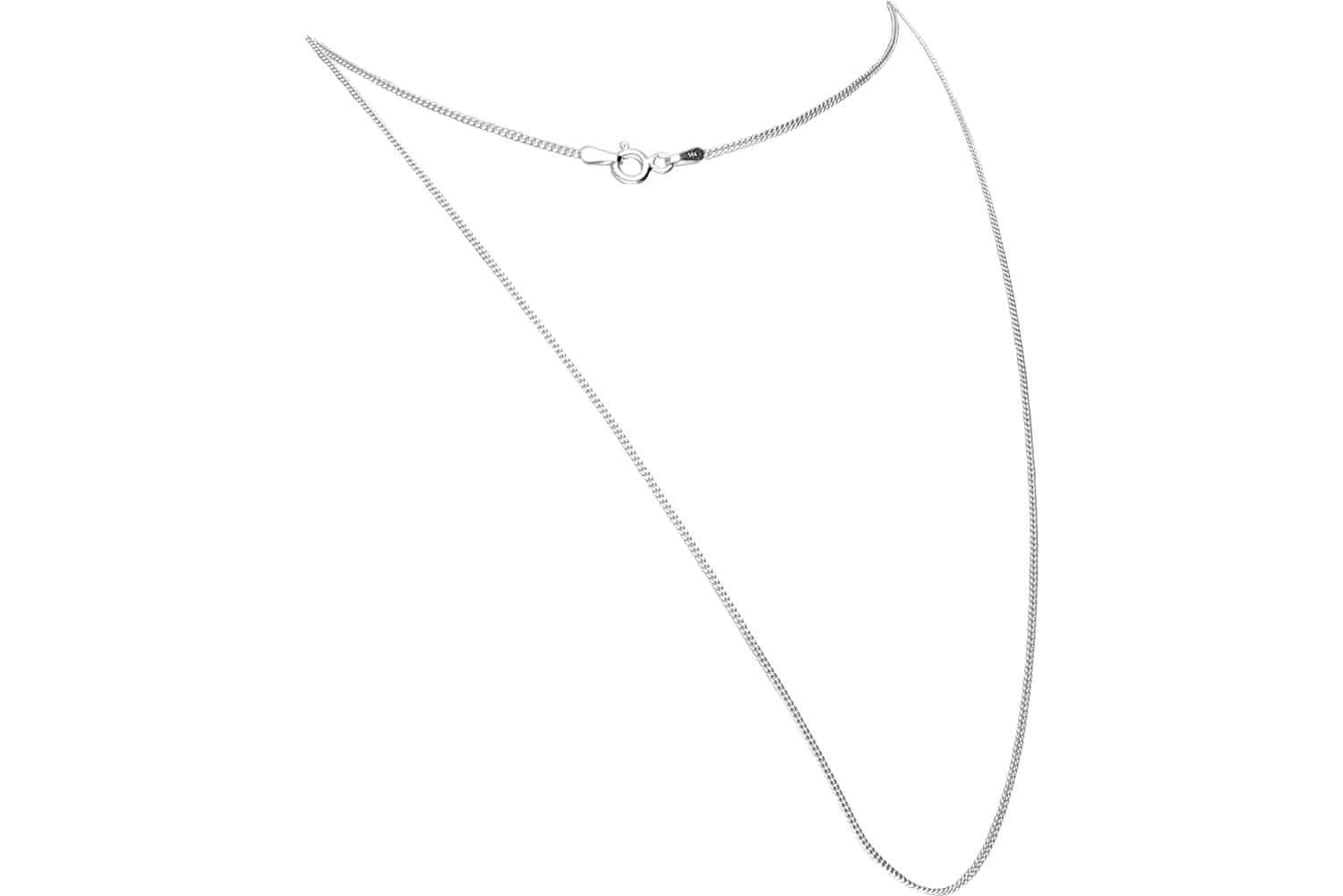 FILANGO Gliederkette 925er Silber Panzerkette rhodiniert (Ketten, 1-tlg)