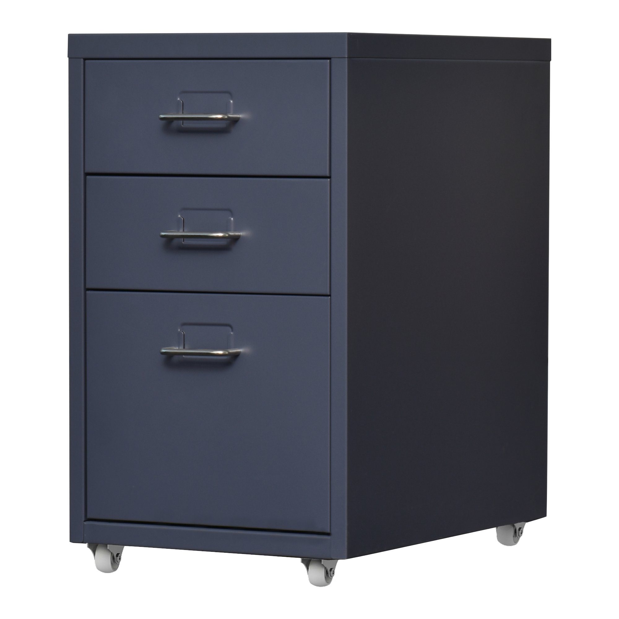 en.casa Rollcontainer, »Kökar« Schubladenschrank Stahl Grau günstig online kaufen