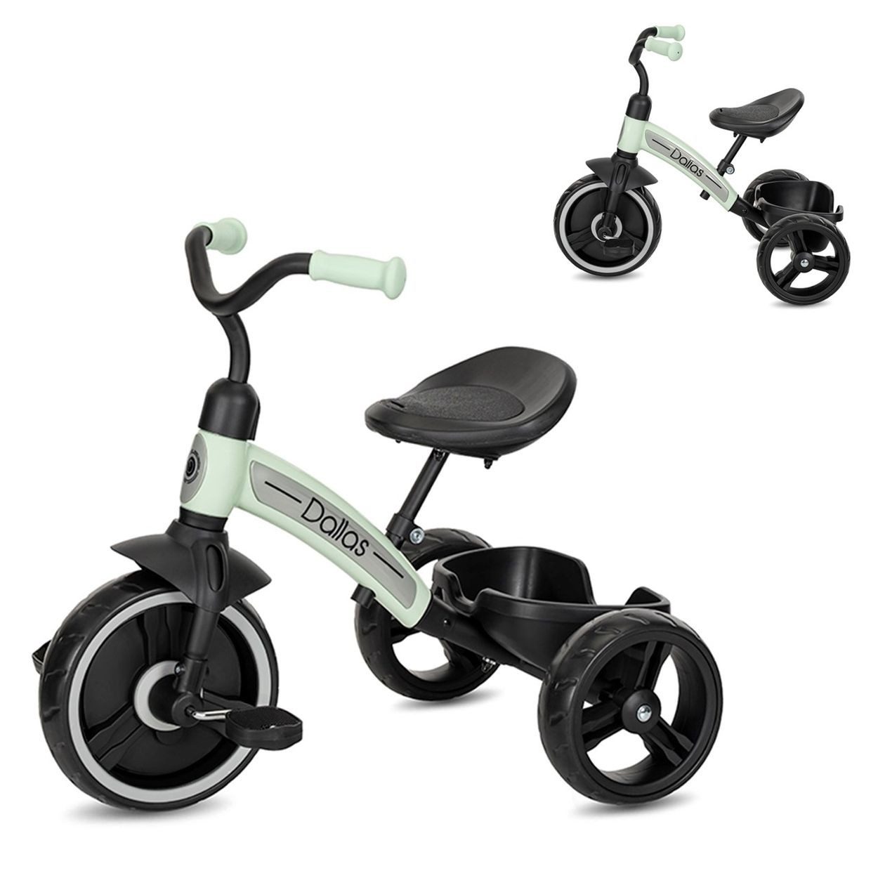 Lorelli Dreirad Dreirad Dallas, ergonomischer Sitz, höhenverstellbar, EVA-Räder, Korb