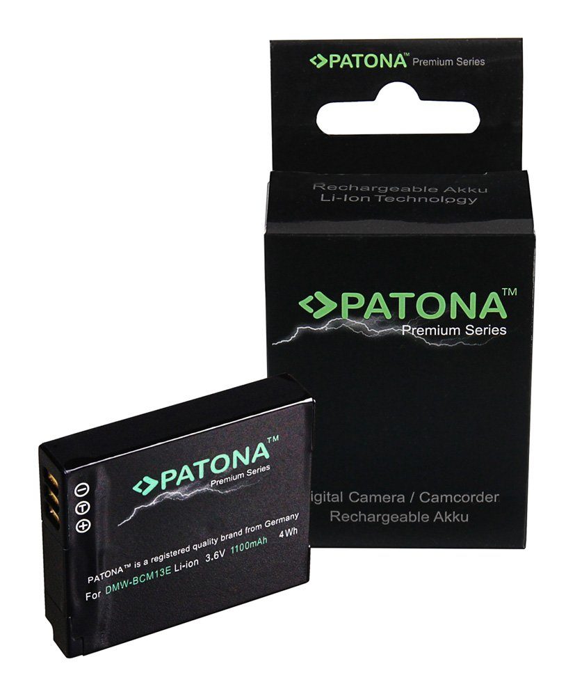 Patona Akku für Panasonic DMC TZ71 TZ61 TZ58 TZ56 TZ41 TZ40 ZS30 Kamera-Akku DMW-BCM13 1100 mAh (3,6 V)