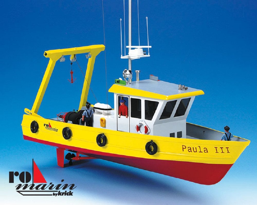 RC-Boot Romarin RC Schiff Paula Bojenausleger Arbeitsschiff Baukasten 1:25