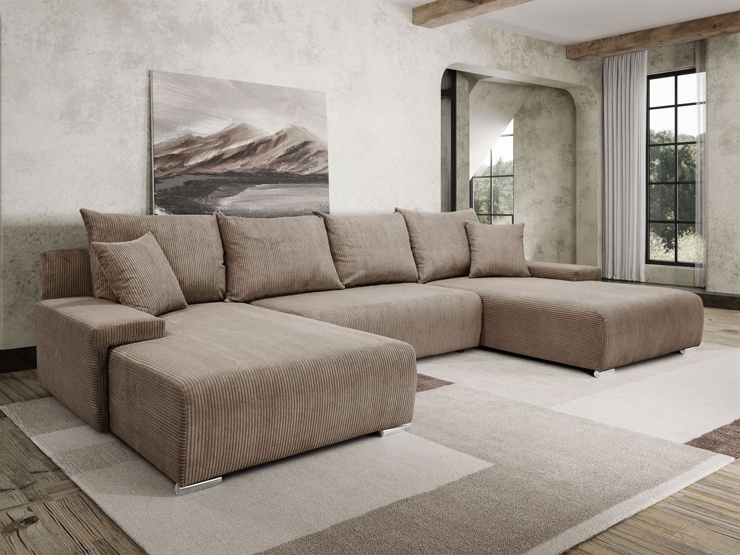 Lookway Wohnlandschaft LAVIO U – großes Ecksofa in U-Form, modernes Design, günstig online kaufen