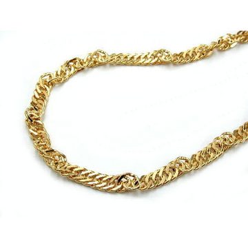 unbespielt Goldkette Halskette 1,8 mm Singapurkette 9 Karat Gold 45 cm lang inklusive Schmuckbox, Goldschmuck für Damen und Herren