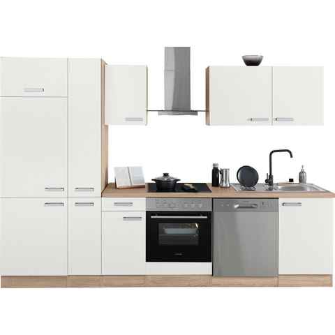 OPTIFIT Küchenzeile Leer Breite 300 cm, mit Hanseatic E-Geräten, inkl. Kühlschrank