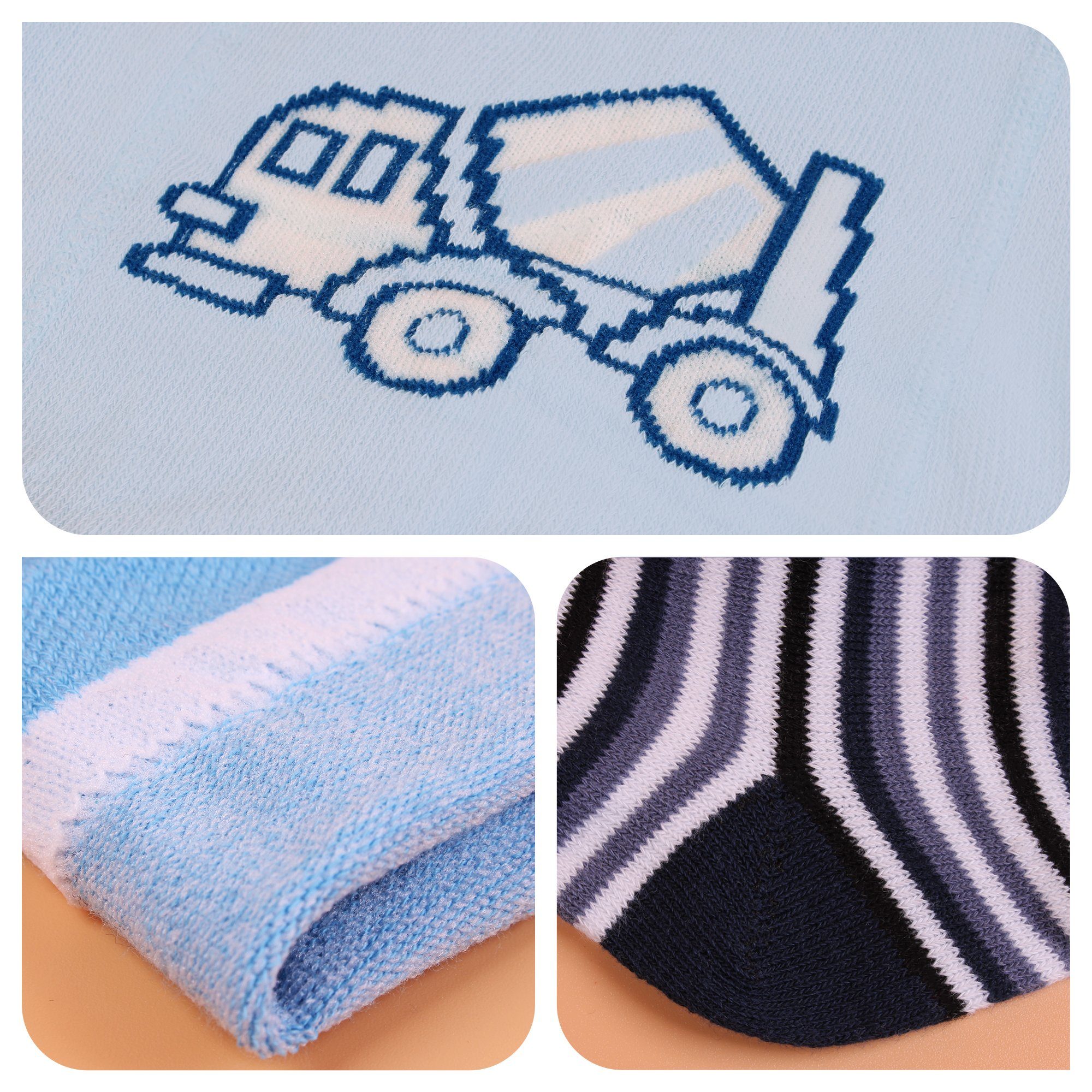 L&K-II Strumpfhose 2760 (4er-Pack) Babystrumpfhose für Baby Jungen mit Hund Löwen Affen Bären Motiv