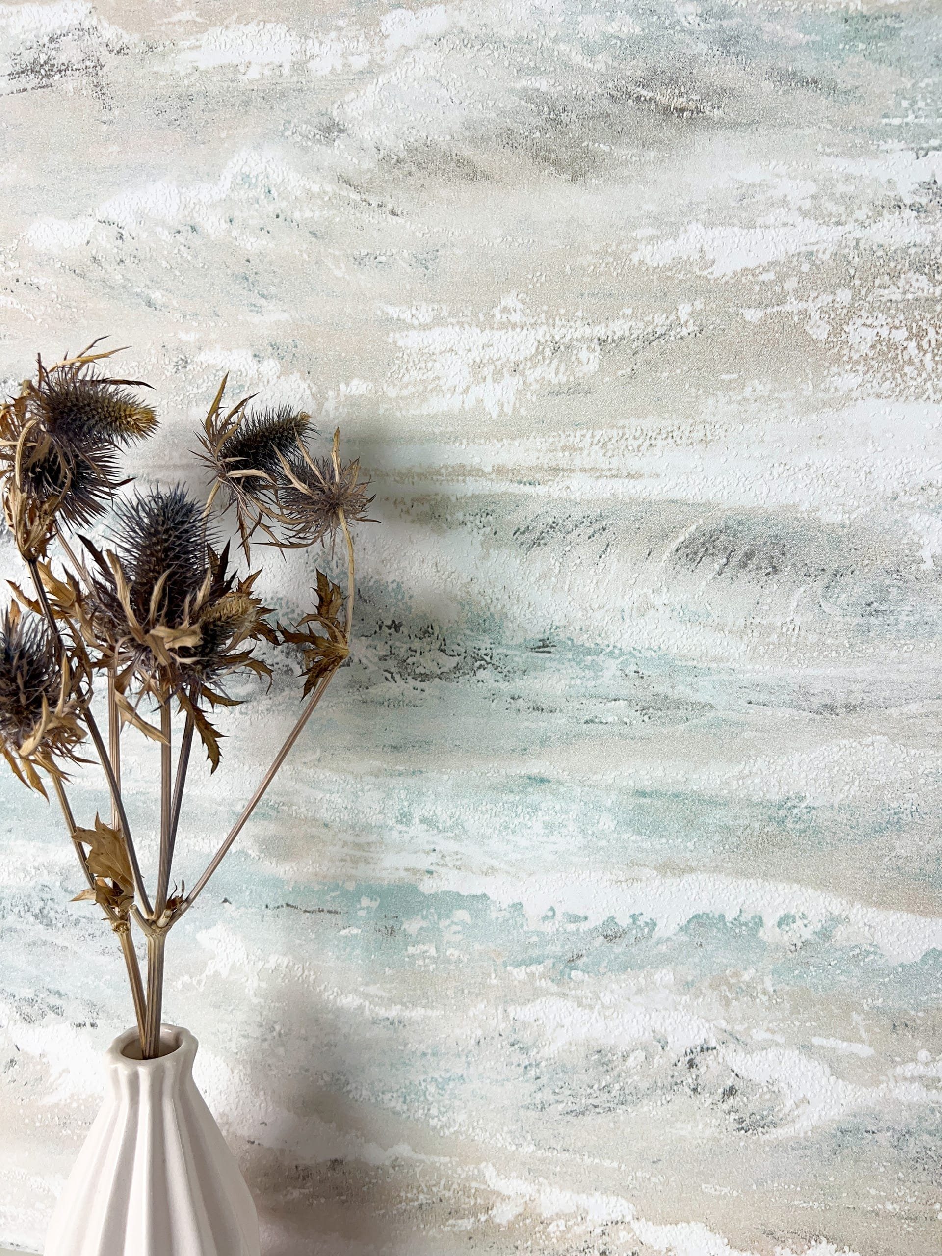 Newroom Vliestapete, Weiß Tapete Modern Putzoptik - Mustertapete Strukturta günstig online kaufen