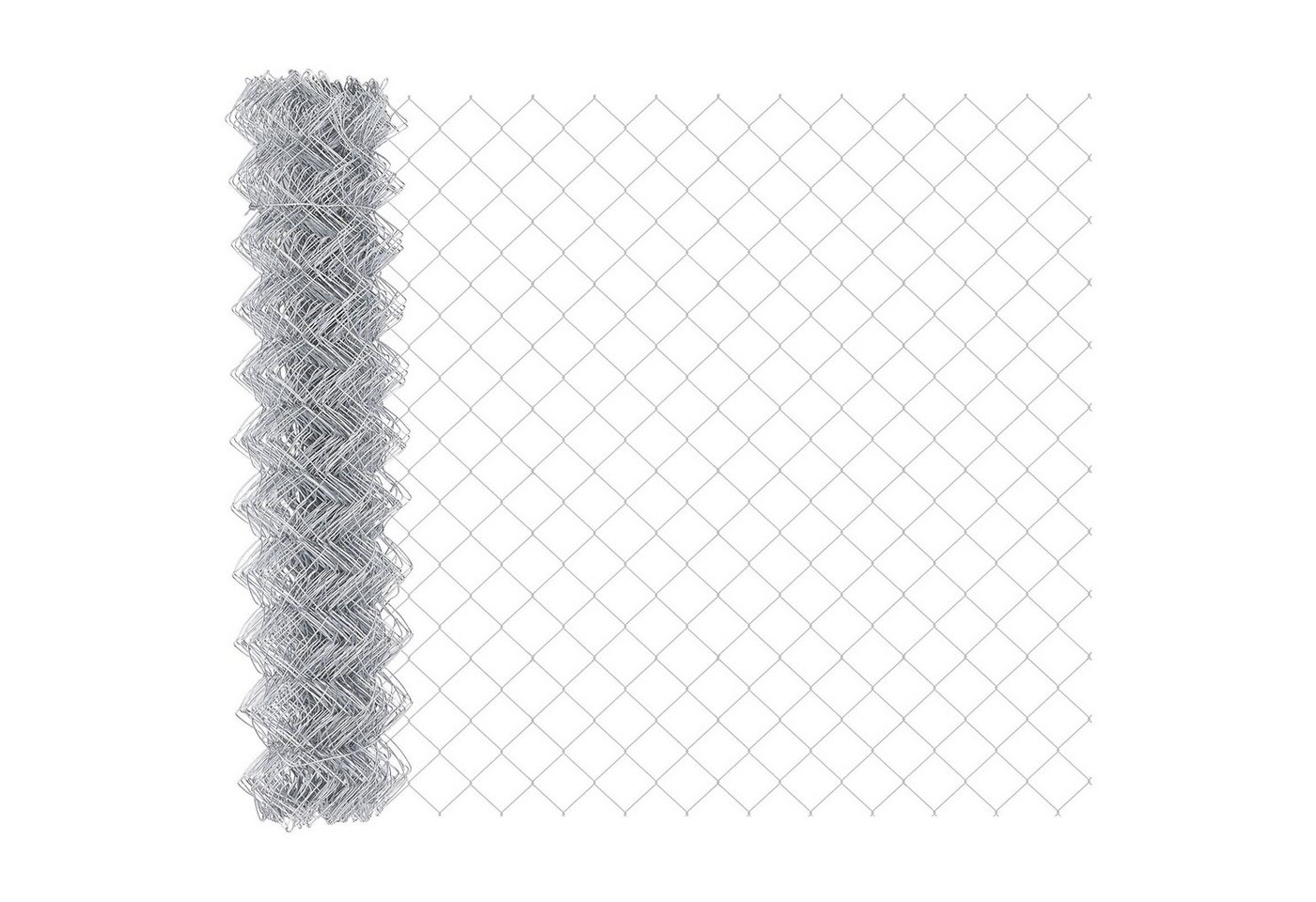 Thumbnail - vidaXL Gartenzaun Drahtzaun mit 7 Pfosten 1x10 m galvanisierter Stahl, (2-St)