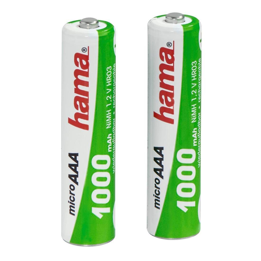 Hama 2er Pack Wiederaufladbare Batterien für schnurlose Telefone, AAA NiMH  Akkupacks (2 St)