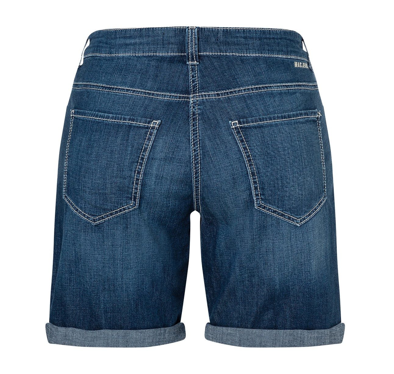 MAC Stretch-Jeans MAC SHORTY dark blue basic used 2387-90-0344 D842 - ULTRALIGHT DENIM