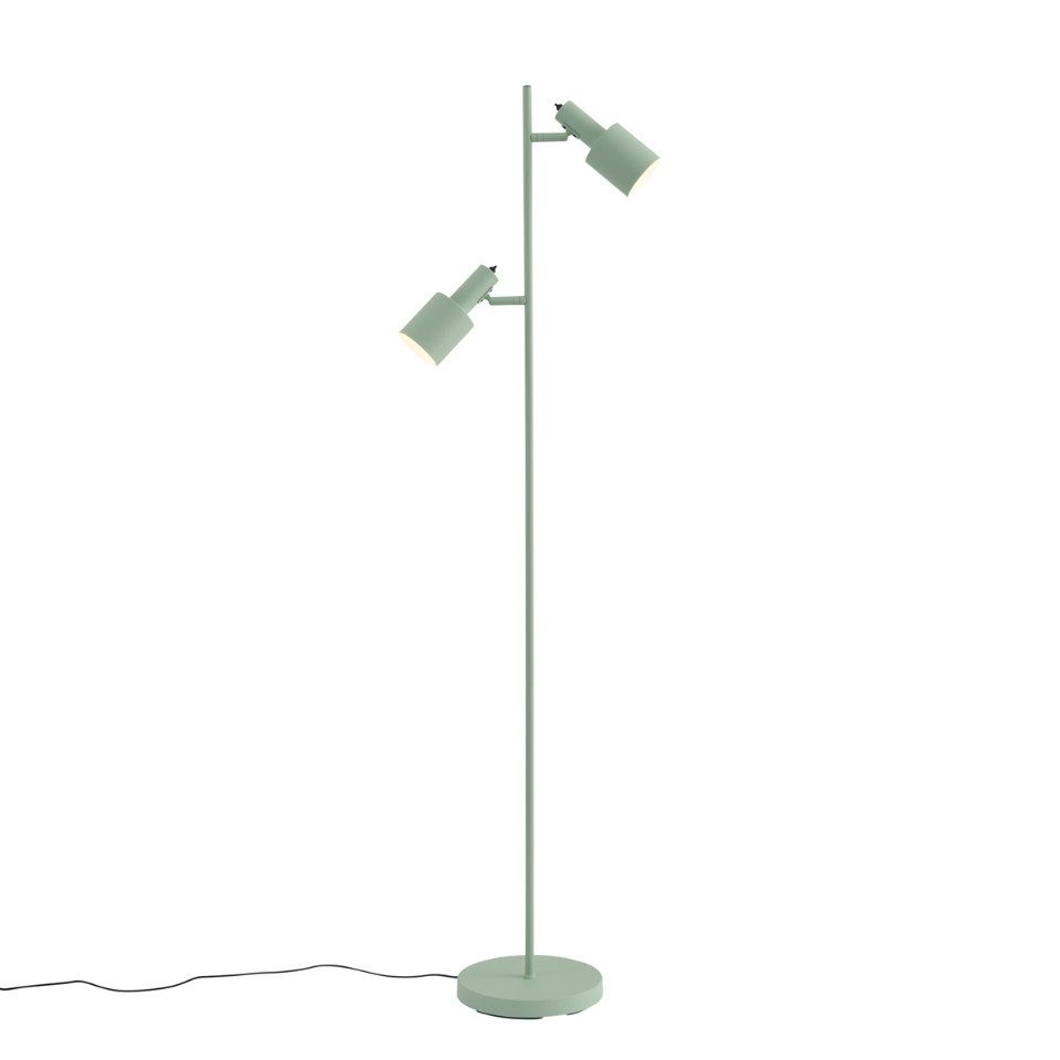 Qazqa Stehlampe Stijn, ohne Leuchtmittel, E27, Grün, Modern, Metall, 2-flam günstig online kaufen