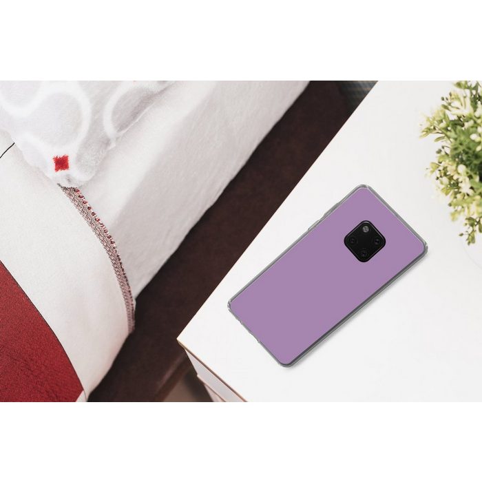 MuchoWow Handyhülle Innenbereich - Violett - Farben - Farbe - Einfarbig Handyhülle Huawei Mate 20 Pro Handy Case Silikon Bumper Case OR12343