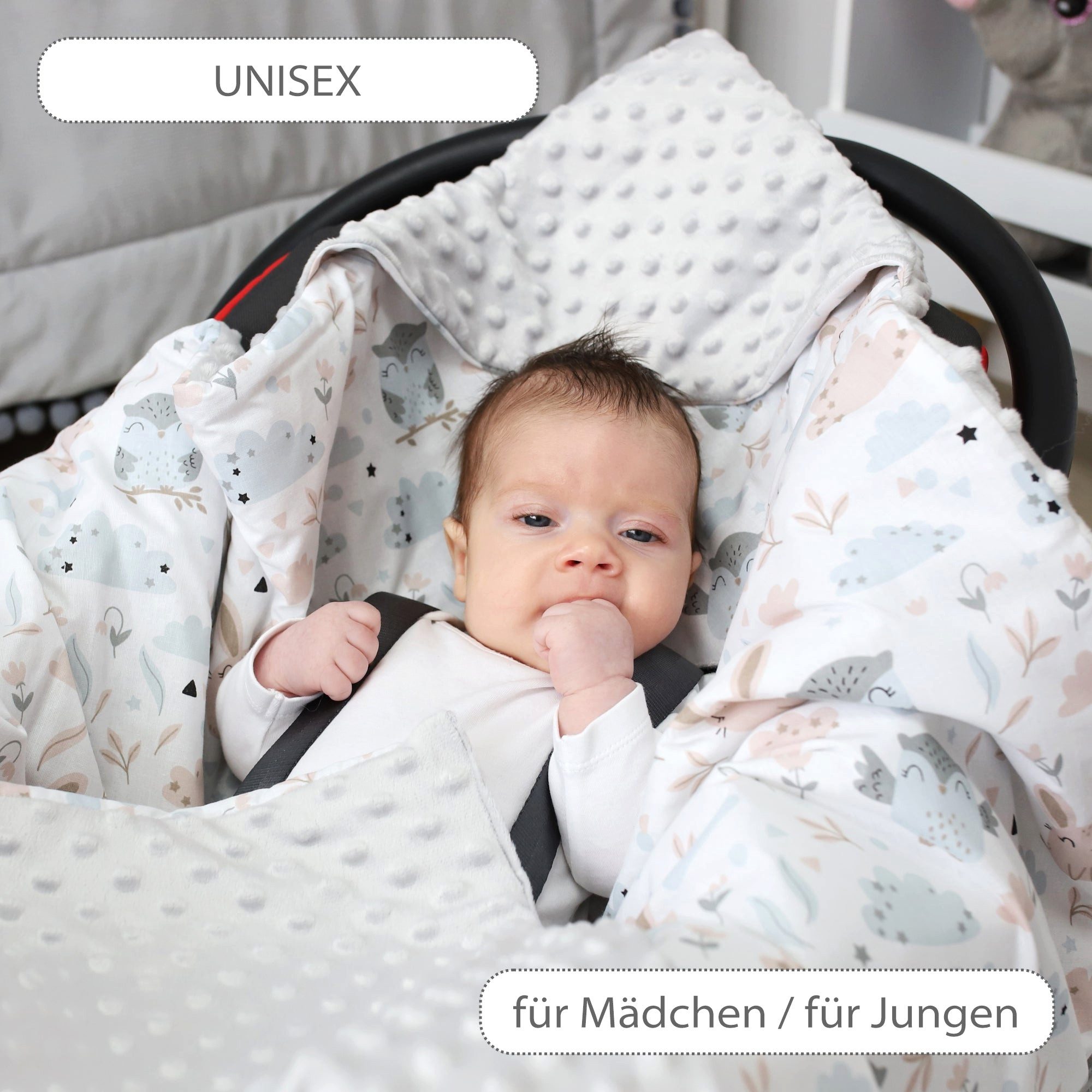 Einschlagdecke Einschlagdecke Babyschale Decke Kinderwagen 90x90cm - universal baby, Totsy Baby