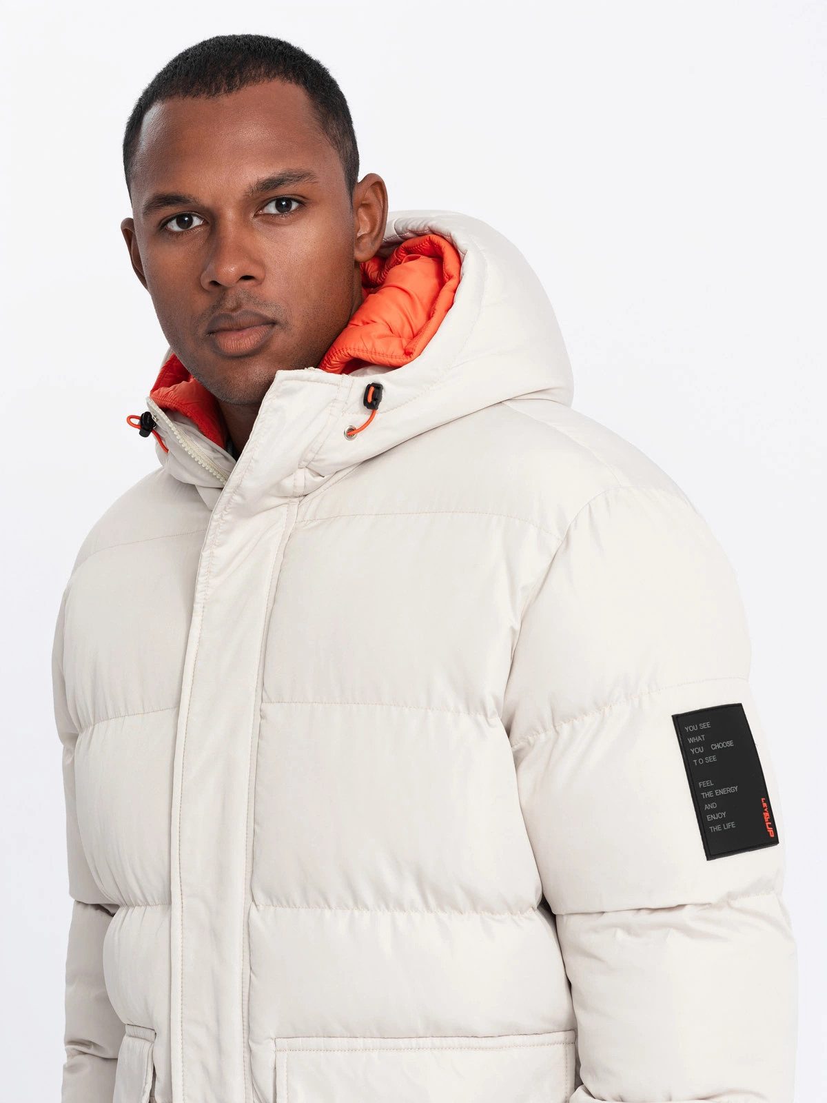 Winterjacke Sportliche, warme Herrenjacke mit doppelter Kapuze