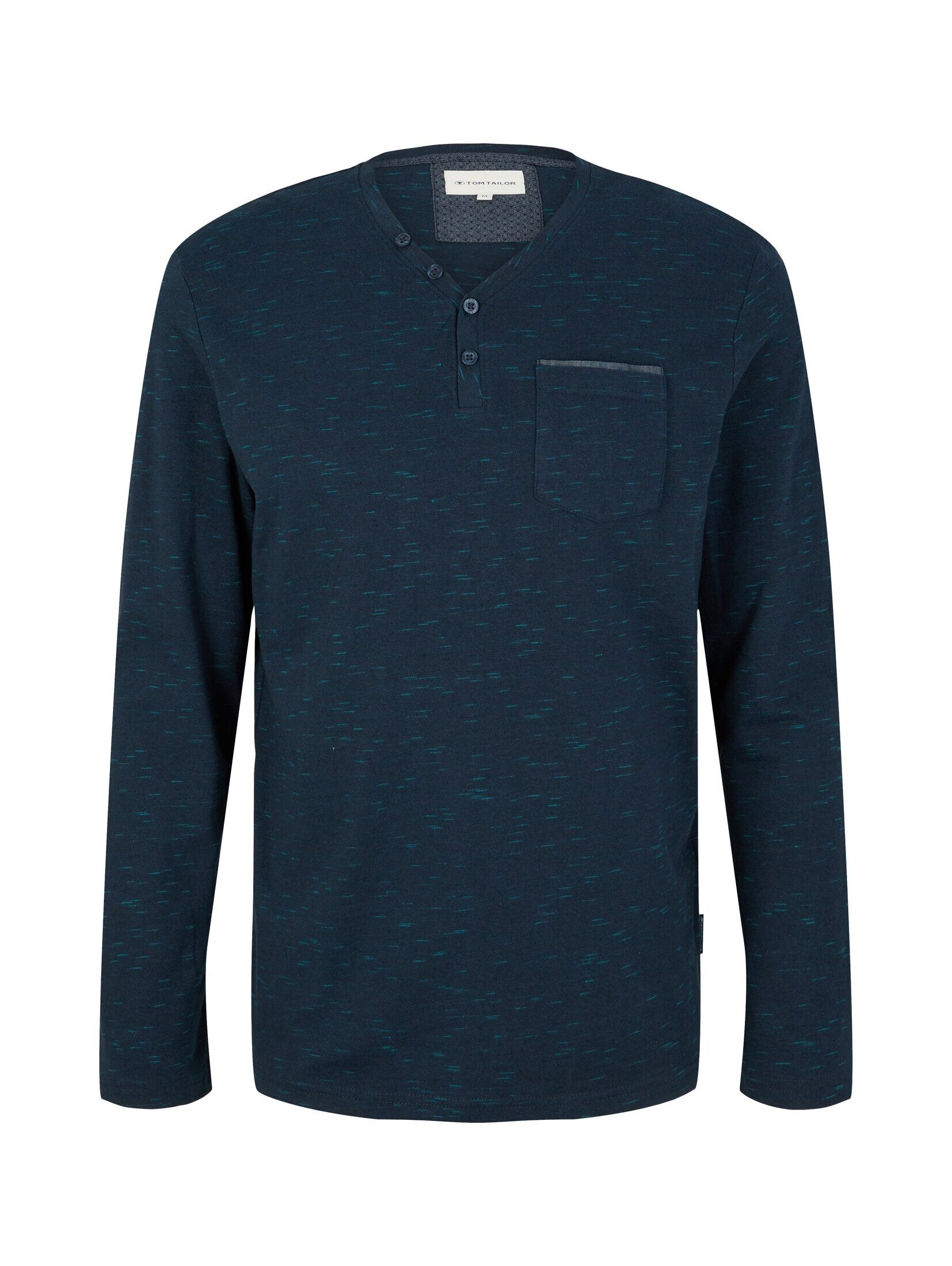 TOM TAILOR Langarmshirt Henley Langarmshirt aus günstig online kaufen