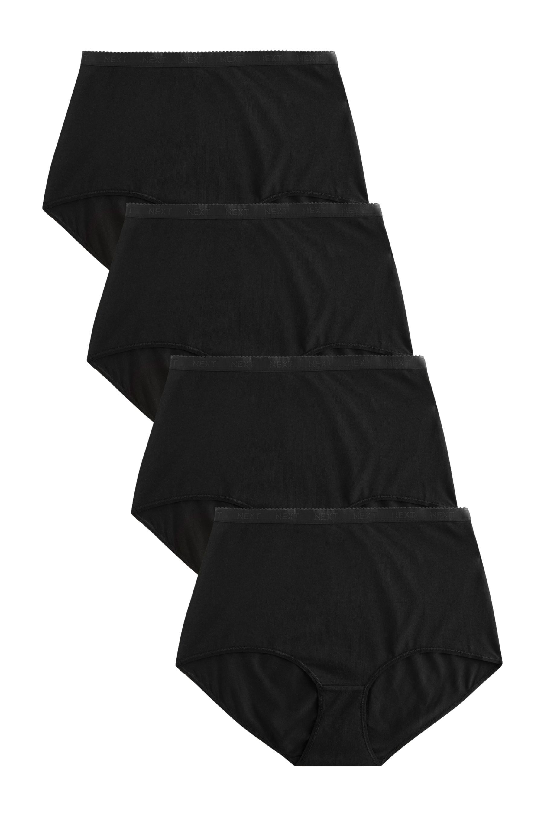 Taillenslip Maxi-Slips mit Logo und Baumwollanteil, 4er-Pack