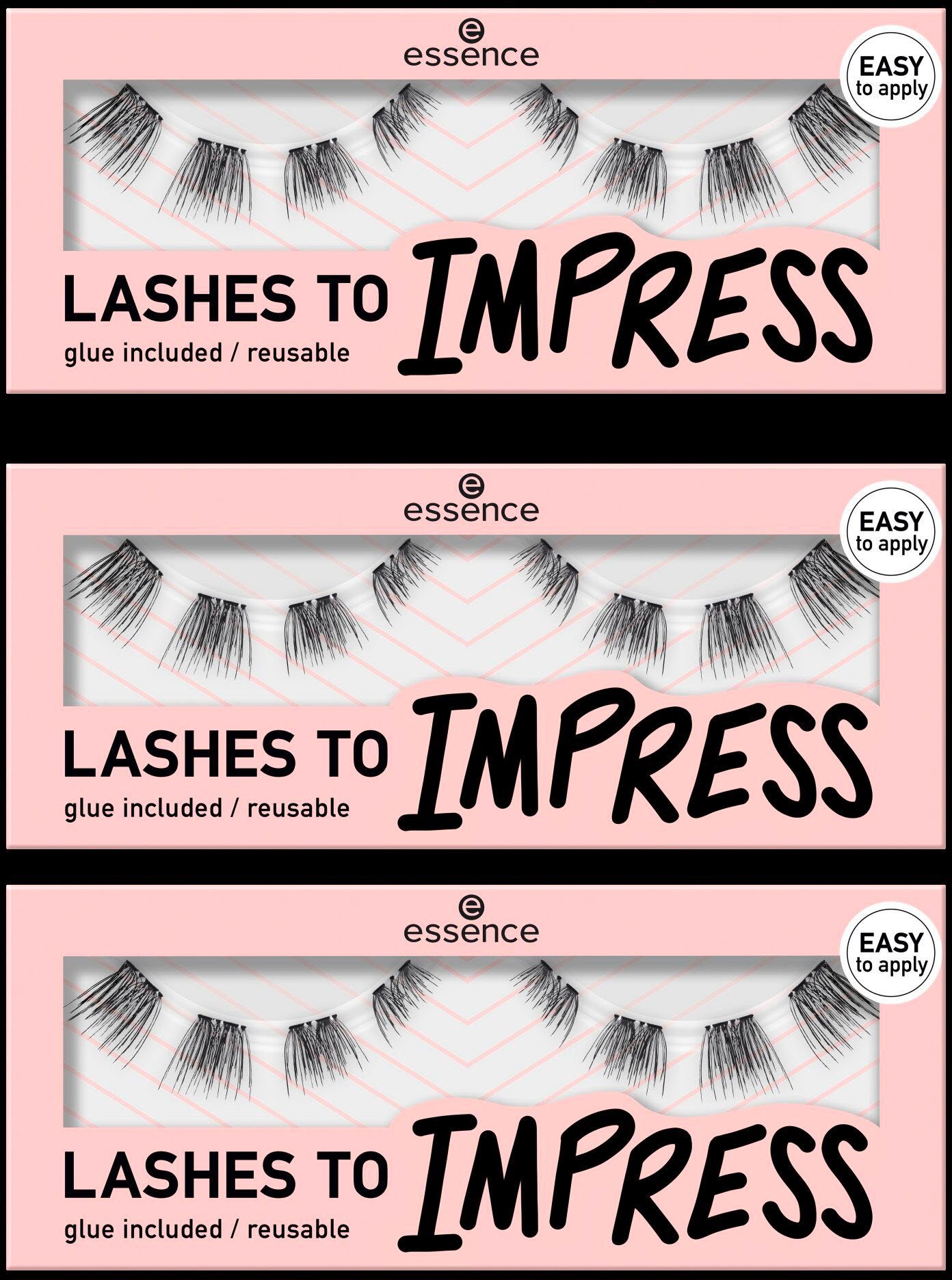 Essence Einzelwimpern LASHES TO IMPRESS, mit Wimpernkleber