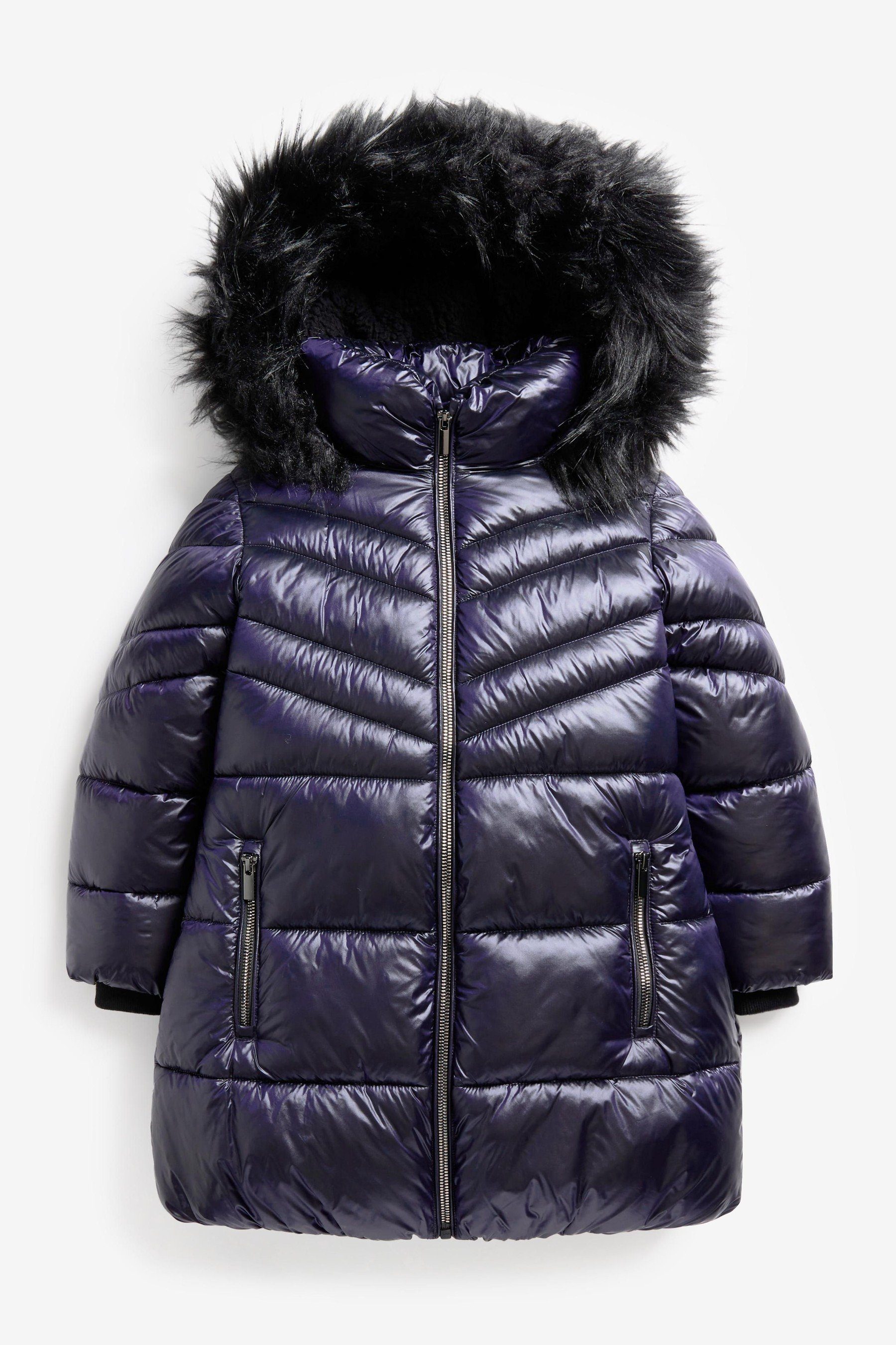 Next Steppmantel Wasserfester Steppmantel mit Kunstfellbesatz (1-tlg)