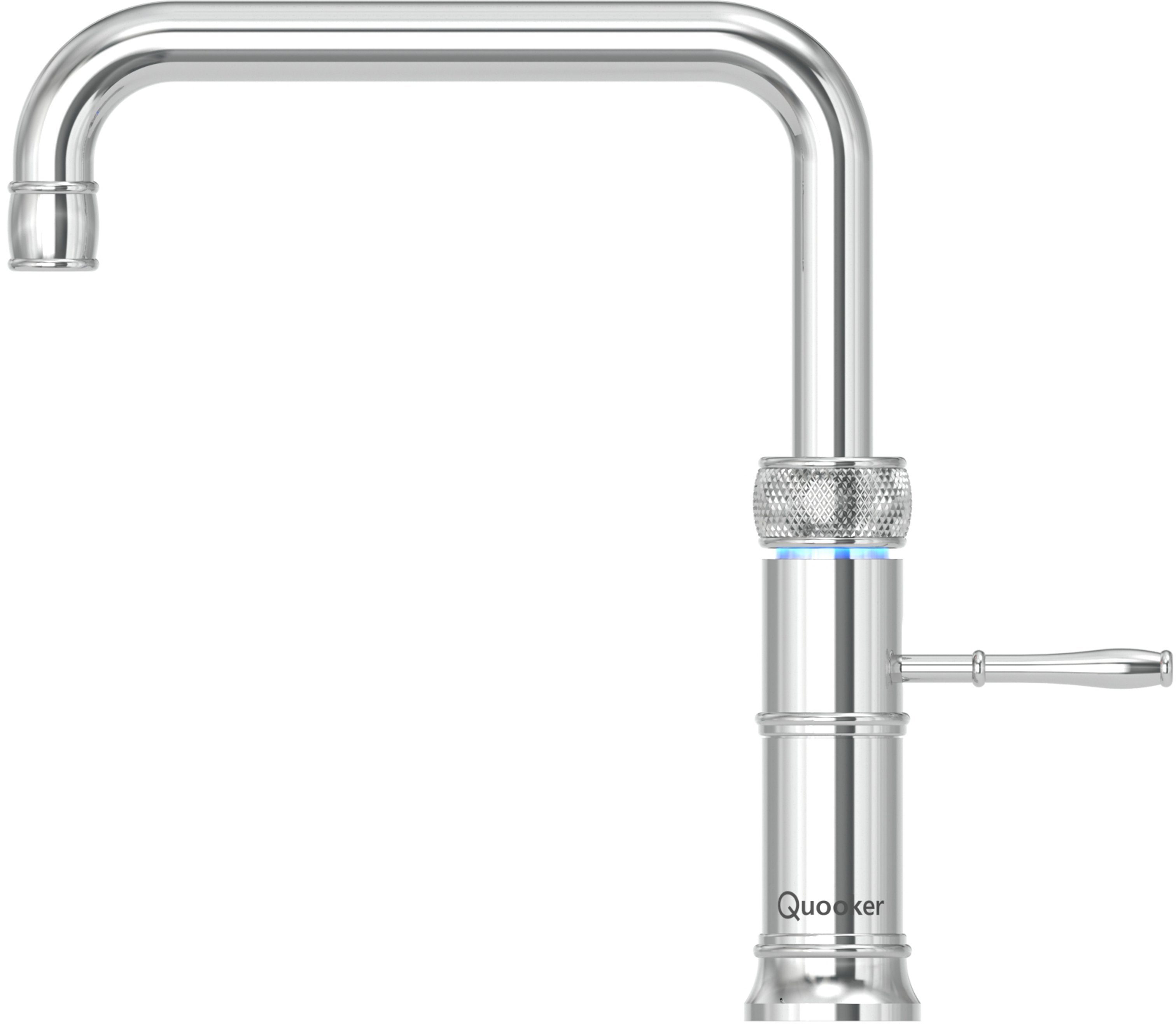 Küchenarmatur Trinkwassersystem mit B Chrom mit CLASSIC (22+CFSCHRCUBE) FUSION Kochendwasserhahn QUOOKER QUOOKER 100°C CUBE SQUARE (2-St) COMBI+ 2