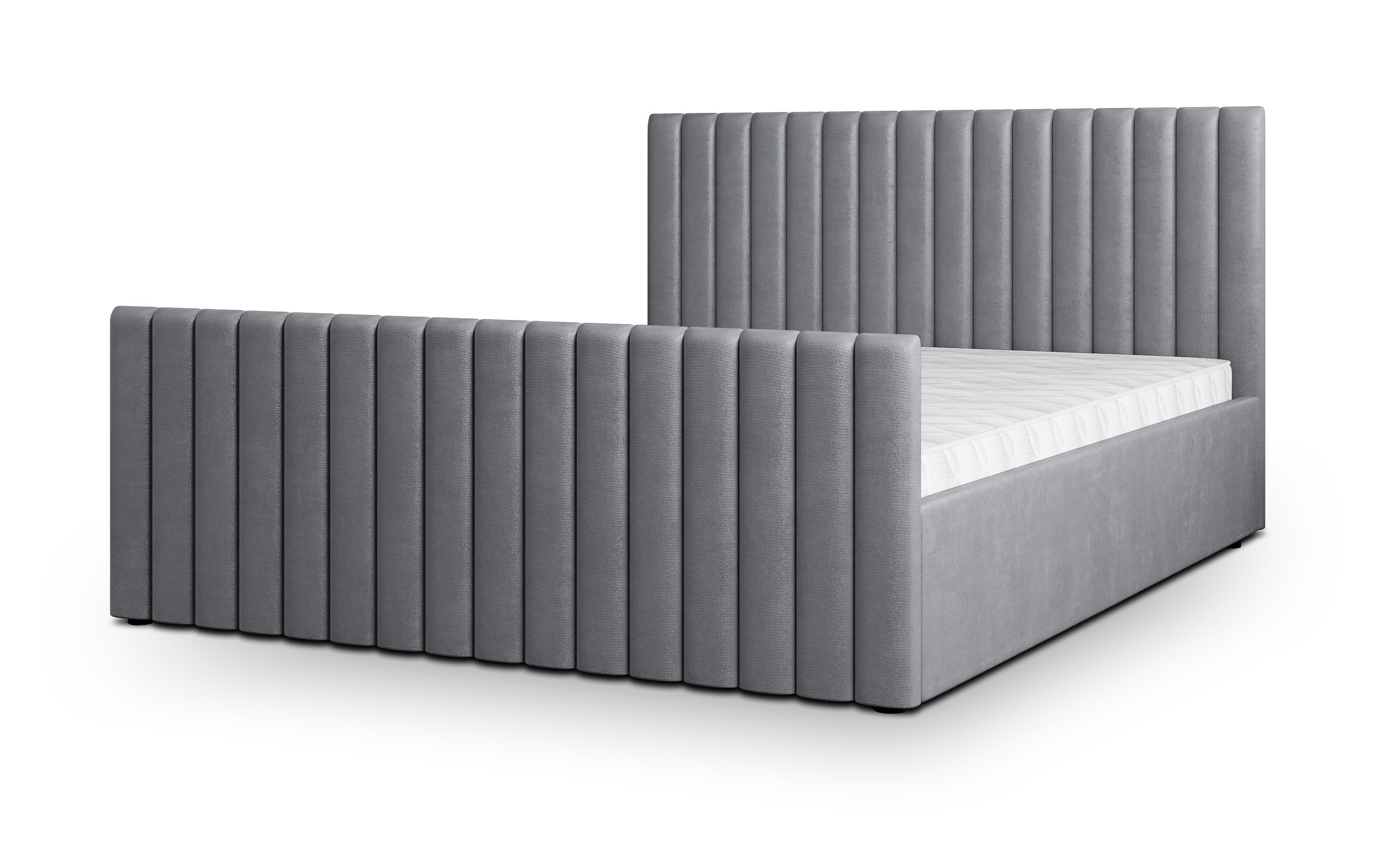 Masseno Polsterbett CANOVA 180x200 cm grau (mit Bettkasten und Lattenrost) – Bild 2 von 5