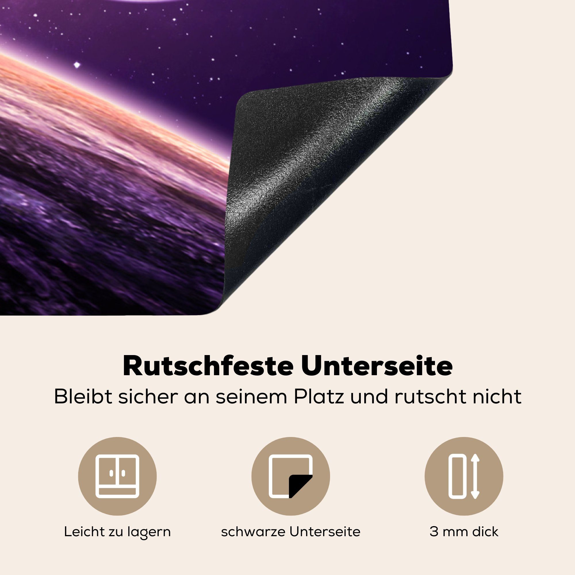 MuchoWow Herdblende-/Abdeckplatte Zitate - (1 für das Arbeitsplatte erforschen' tlg), Vinyl, uns - Sprichwörter, - Universum küche Weltraum 78x78 'Lass Ceranfeldabdeckung, cm