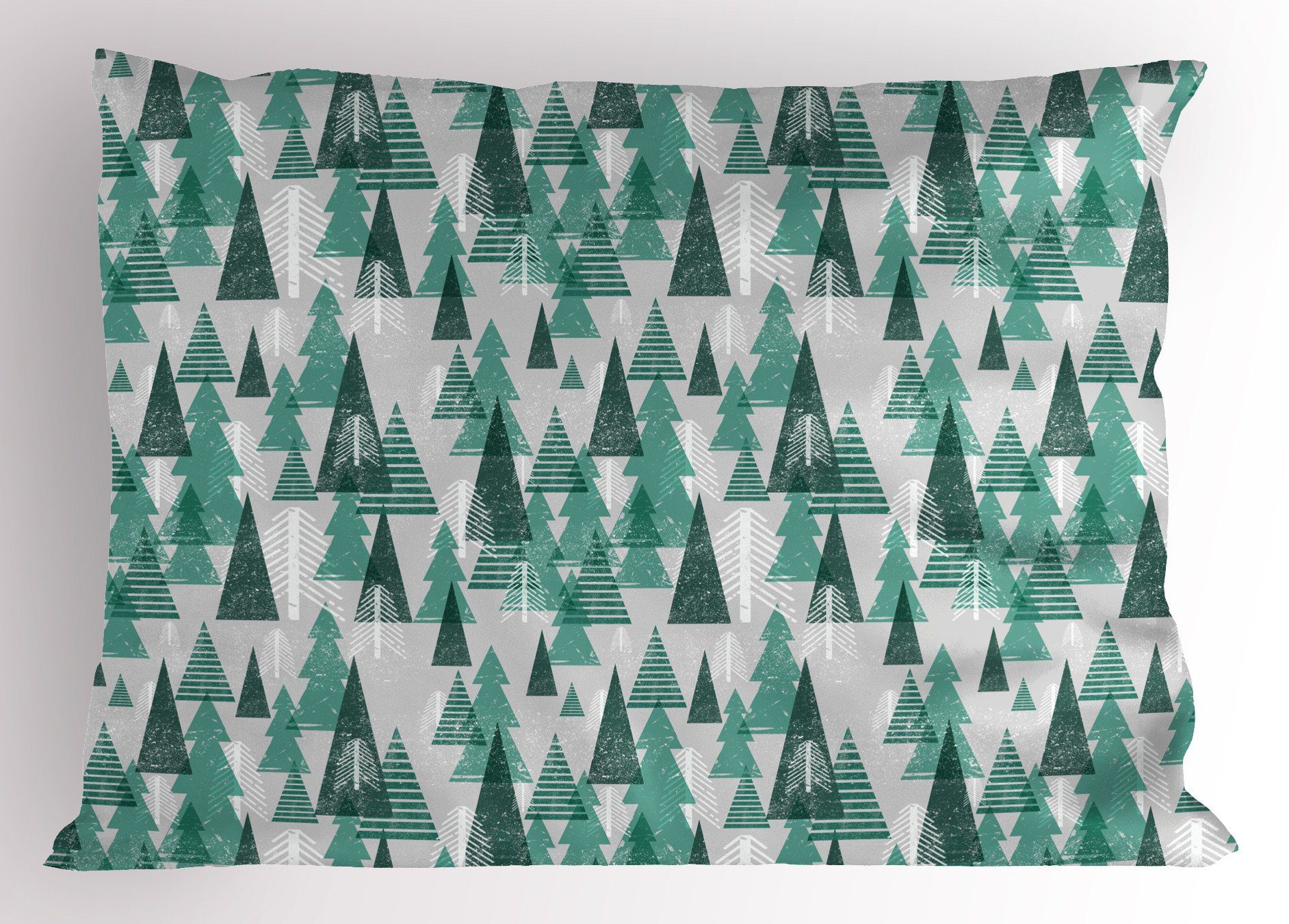 Kissenbezüge Dekorativer Standard King Size Gedruckter Kissenbezug, Abakuhaus (1 Stück), Geometrischer Wald Winter-Bäume