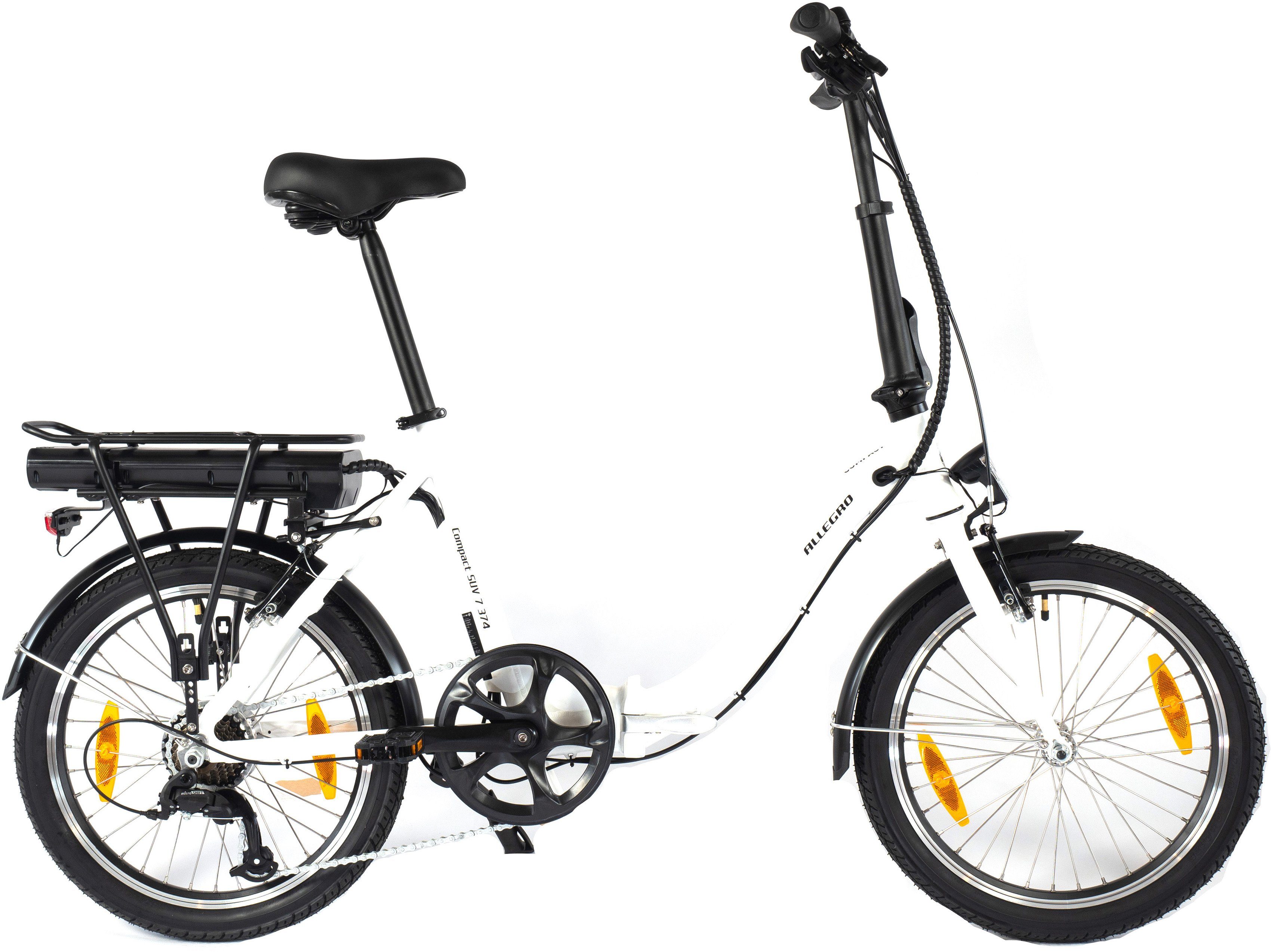 ALLEGRO E-Bike Compact SUV Kettenschaltung, Akku 374, Heckmotor, Wh Gang microSHIFT, 374 7 7