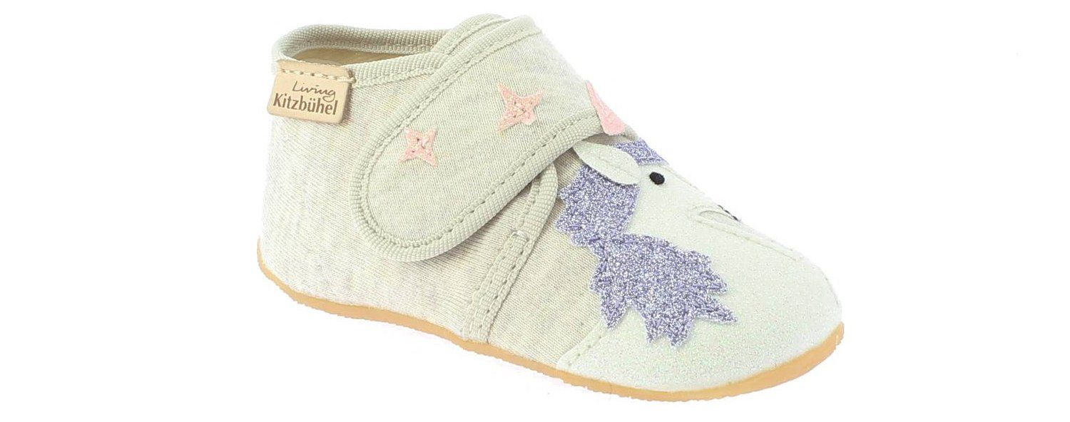 Living Kitzbühel Living Kitzbühel Babyklett Einhorn & Regenbogen Natur Klettschuh