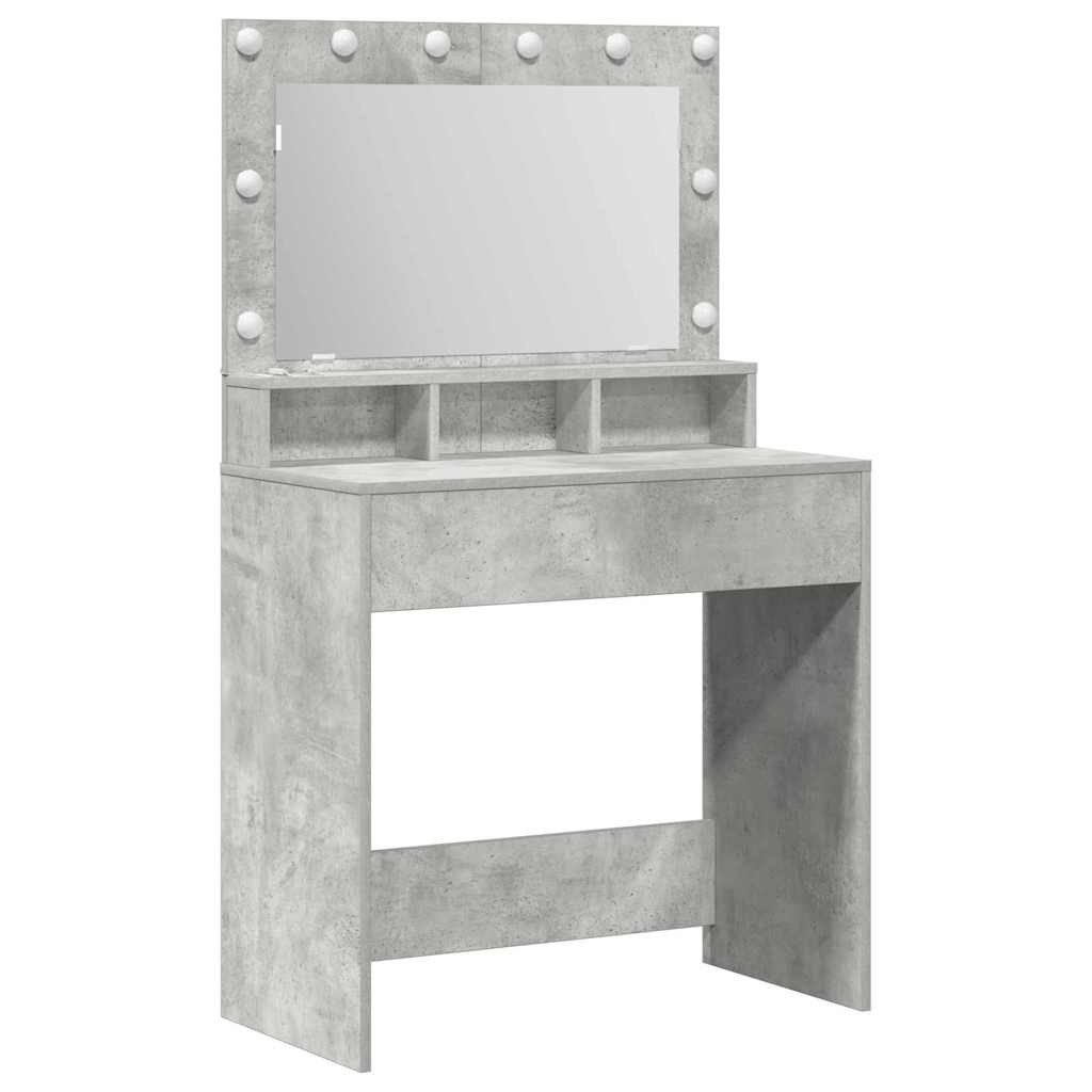 vidaXL Schminktisch Schminktisch Beton Grau 78,5 x 41 x 135 cm Holzwerkstoff (1-St)