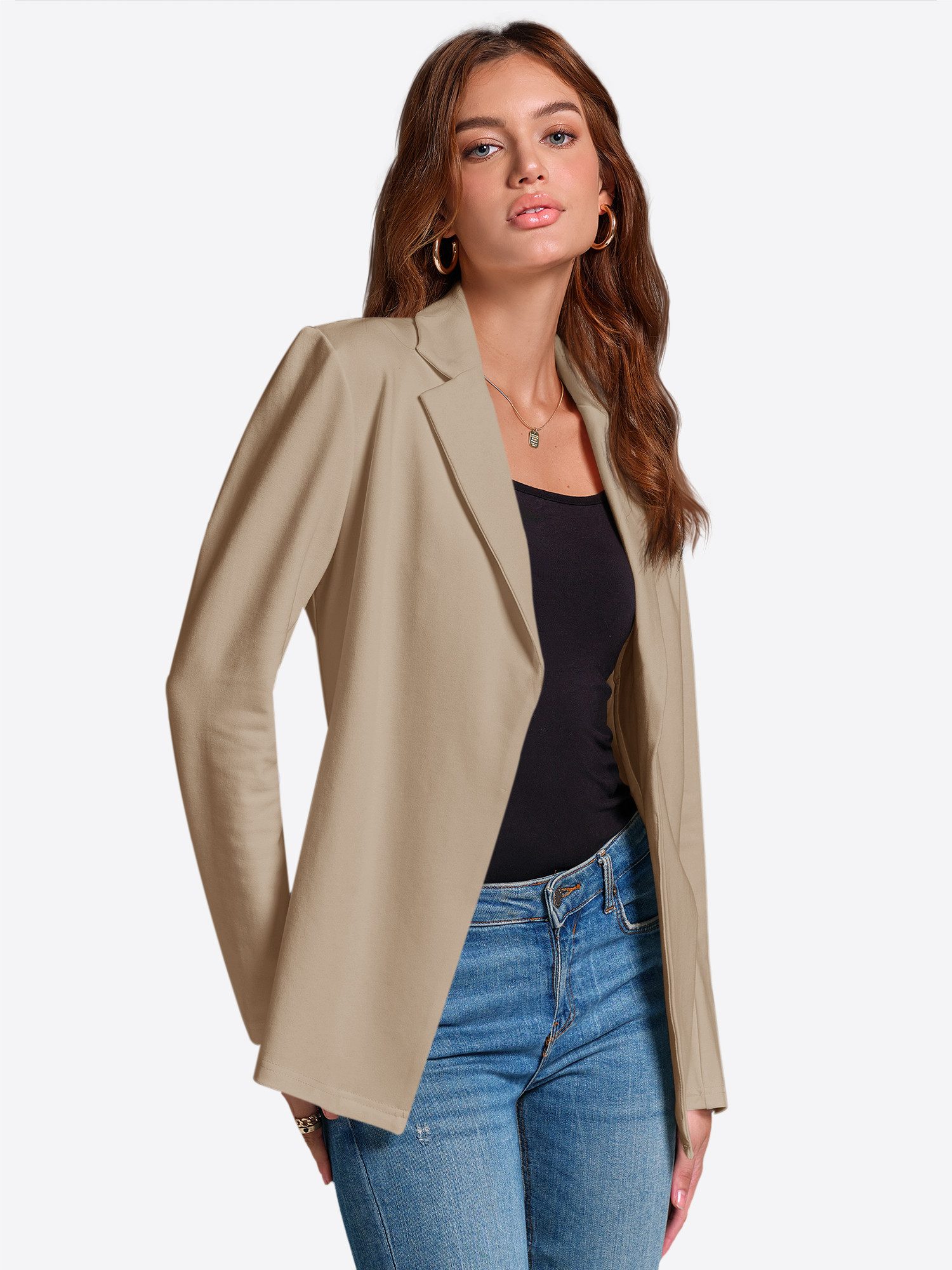 Imily Bela Jackenblazer Damen Lässige Langarmjacke (Packung, 1-tlg., 1per-P günstig online kaufen