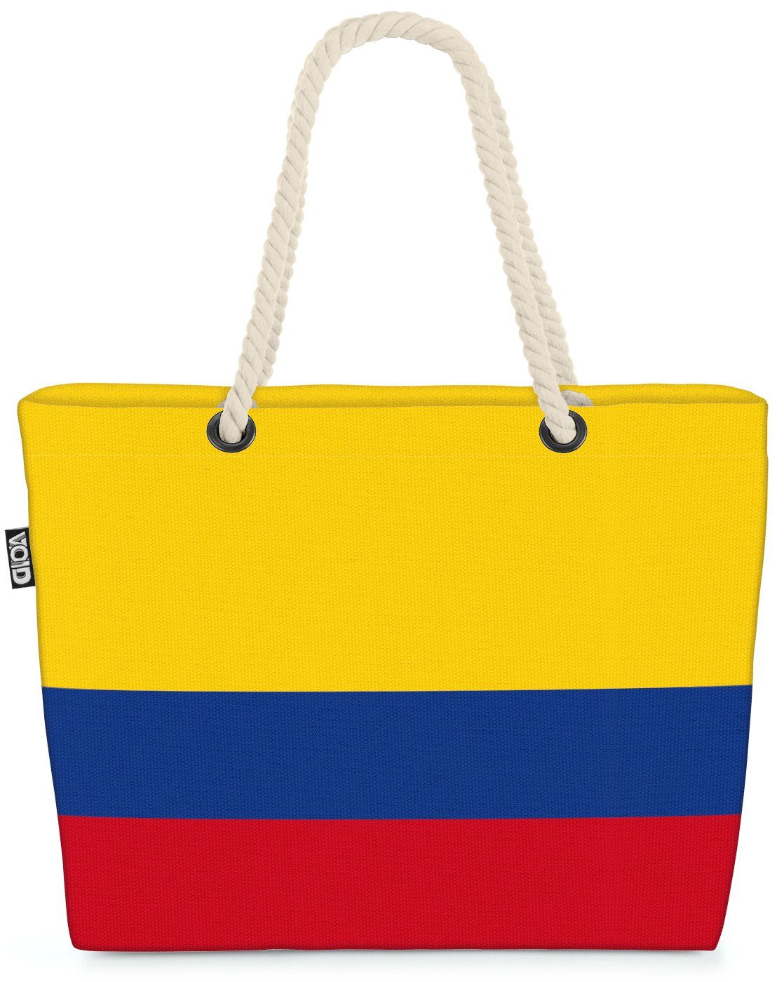 Länderflagge VOID Kolumbien Strandtasche Fahne (1-tlg), Flagge WM