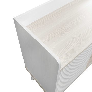BlingBin Sideboard Sideboard mit 3 Schubladen und 2 Schiebetüren B/H/T: 117,5/80/39,5cm