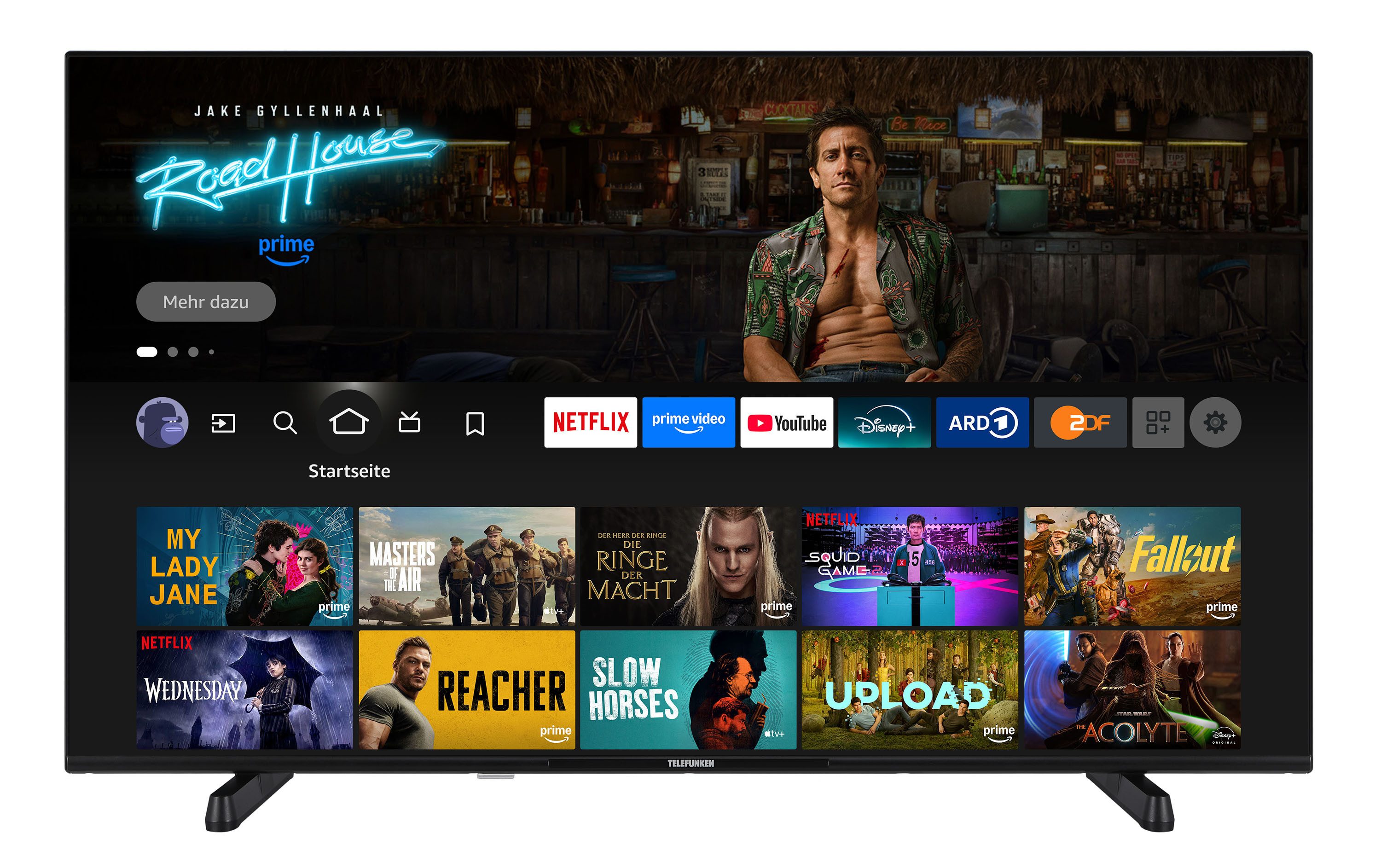 Telefunken XU55FO754S LCD-LED Fernseher (139 cm/55 Zoll, 4K Ultra HD, Fire TV, HDR Dolby Vision, Triple-Tuner, Dolby Atmos)
